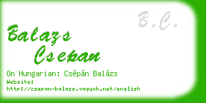 balazs csepan business card
